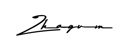 Personalize your online presence with Zhagum signature rendered in elegant Asem Kandis PERSONAL USE font. Great for website footers and blogs. Zhagum signature style 9 images and pictures png