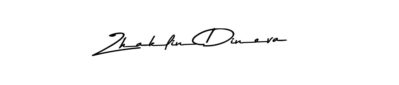 Use a signature maker to create a handwritten signature online. With this signature software, you can design (Asem Kandis PERSONAL USE) your own signature for name Zhaklin Dineva. Zhaklin Dineva signature style 9 images and pictures png