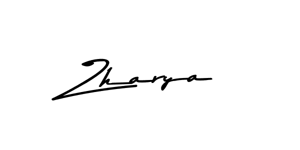 How to make Zharya name signature. Use Asem Kandis PERSONAL USE style for creating short signs online. This is the latest handwritten sign. Zharya signature style 9 images and pictures png