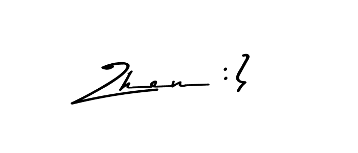 The best way (Asem Kandis PERSONAL USE) to make a short signature is to pick only two or three words in your name. The name Zhen :) include a total of six letters. For converting this name. Zhen :) signature style 9 images and pictures png