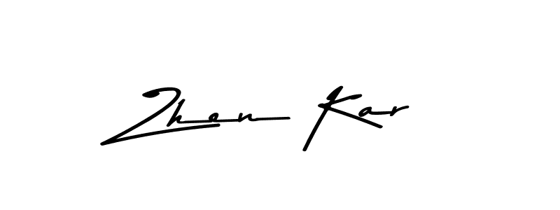 Create a beautiful signature design for name Zhen Kar. With this signature (Asem Kandis PERSONAL USE) fonts, you can make a handwritten signature for free. Zhen Kar signature style 9 images and pictures png