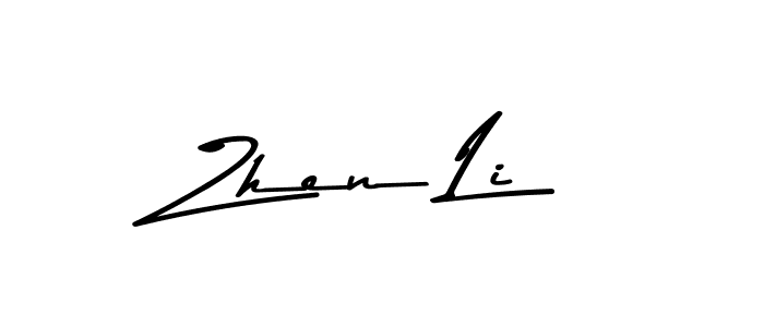 Make a beautiful signature design for name Zhen Li. With this signature (Asem Kandis PERSONAL USE) style, you can create a handwritten signature for free. Zhen Li signature style 9 images and pictures png