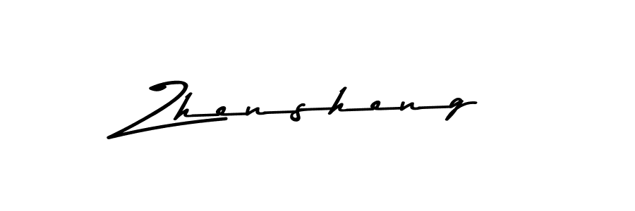 Use a signature maker to create a handwritten signature online. With this signature software, you can design (Asem Kandis PERSONAL USE) your own signature for name Zhensheng. Zhensheng signature style 9 images and pictures png