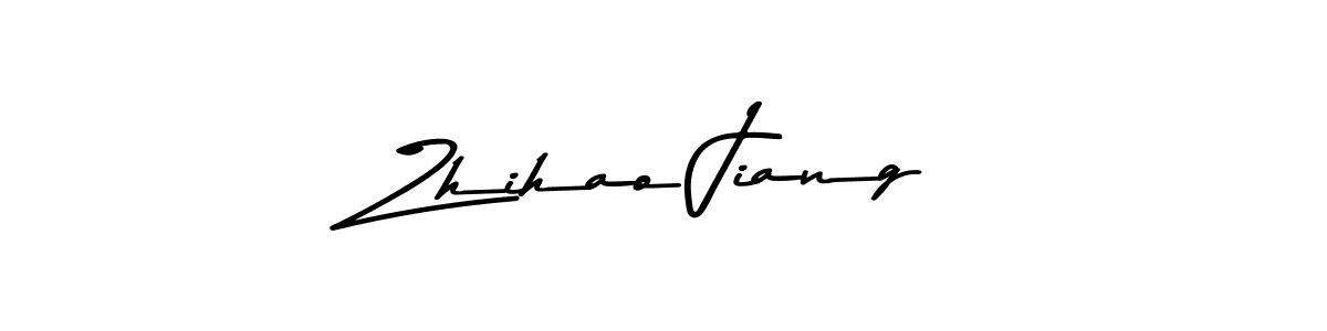 Make a beautiful signature design for name Zhihao Jiang. With this signature (Asem Kandis PERSONAL USE) style, you can create a handwritten signature for free. Zhihao Jiang signature style 9 images and pictures png