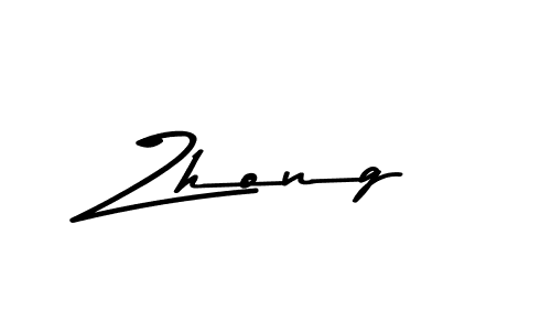 Create a beautiful signature design for name Zhong. With this signature (Asem Kandis PERSONAL USE) fonts, you can make a handwritten signature for free. Zhong signature style 9 images and pictures png