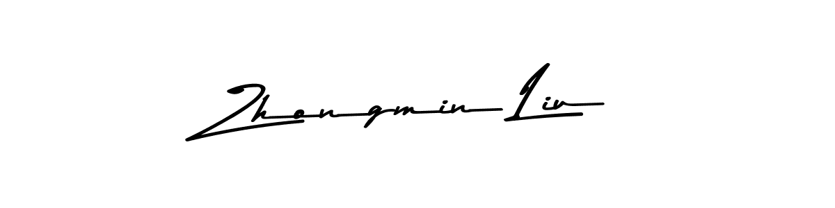 You should practise on your own different ways (Asem Kandis PERSONAL USE) to write your name (Zhongmin Liu) in signature. don't let someone else do it for you. Zhongmin Liu signature style 9 images and pictures png