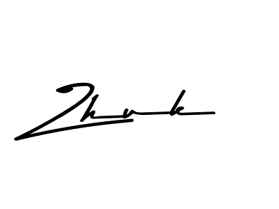 Create a beautiful signature design for name Zhuk. With this signature (Asem Kandis PERSONAL USE) fonts, you can make a handwritten signature for free. Zhuk signature style 9 images and pictures png