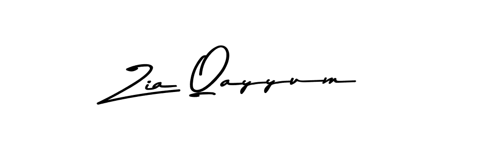 Create a beautiful signature design for name Zia Qayyum. With this signature (Asem Kandis PERSONAL USE) fonts, you can make a handwritten signature for free. Zia Qayyum signature style 9 images and pictures png