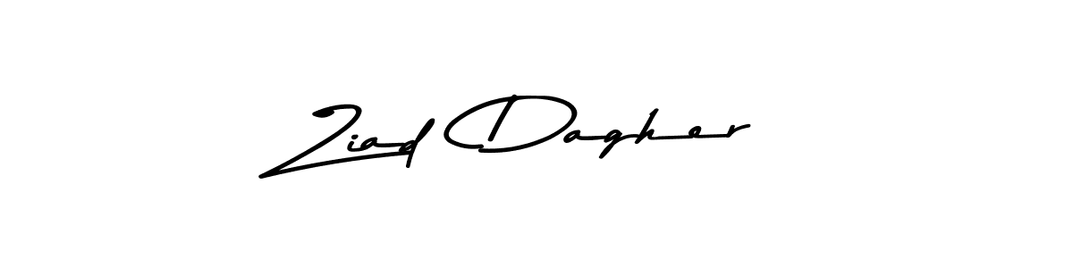 You can use this online signature creator to create a handwritten signature for the name Ziad  Dagher. This is the best online autograph maker. Ziad  Dagher signature style 9 images and pictures png