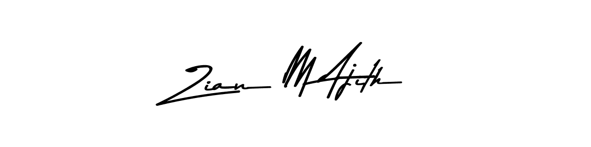 Design your own signature with our free online signature maker. With this signature software, you can create a handwritten (Asem Kandis PERSONAL USE) signature for name Zian M Ajith. Zian M Ajith signature style 9 images and pictures png