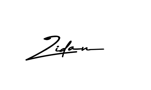 Create a beautiful signature design for name Zidan. With this signature (Asem Kandis PERSONAL USE) fonts, you can make a handwritten signature for free. Zidan signature style 9 images and pictures png