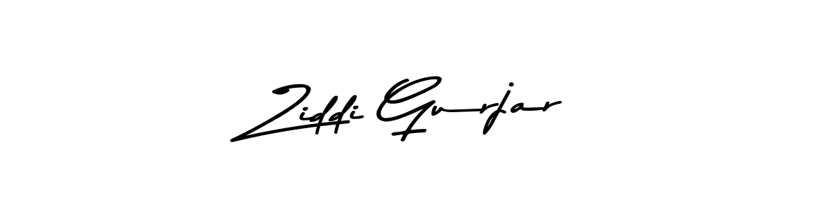 Design your own signature with our free online signature maker. With this signature software, you can create a handwritten (Asem Kandis PERSONAL USE) signature for name Ziddi Gurjar. Ziddi Gurjar signature style 9 images and pictures png