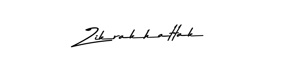 How to make Zikrakhattak name signature. Use Asem Kandis PERSONAL USE style for creating short signs online. This is the latest handwritten sign. Zikrakhattak signature style 9 images and pictures png