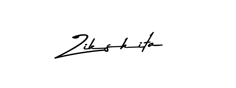 Make a beautiful signature design for name Zikshita. With this signature (Asem Kandis PERSONAL USE) style, you can create a handwritten signature for free. Zikshita signature style 9 images and pictures png