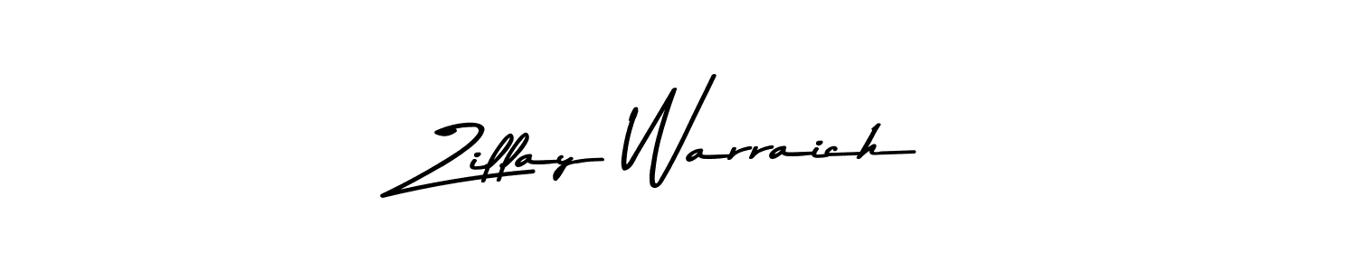 Zillay Warraich stylish signature style. Best Handwritten Sign (Asem Kandis PERSONAL USE) for my name. Handwritten Signature Collection Ideas for my name Zillay Warraich. Zillay Warraich signature style 9 images and pictures png