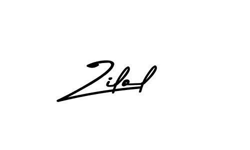 How to make Zilol name signature. Use Asem Kandis PERSONAL USE style for creating short signs online. This is the latest handwritten sign. Zilol signature style 9 images and pictures png