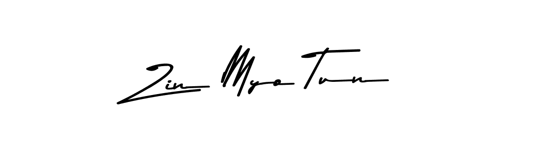 Use a signature maker to create a handwritten signature online. With this signature software, you can design (Asem Kandis PERSONAL USE) your own signature for name Zin Myo Tun. Zin Myo Tun signature style 9 images and pictures png