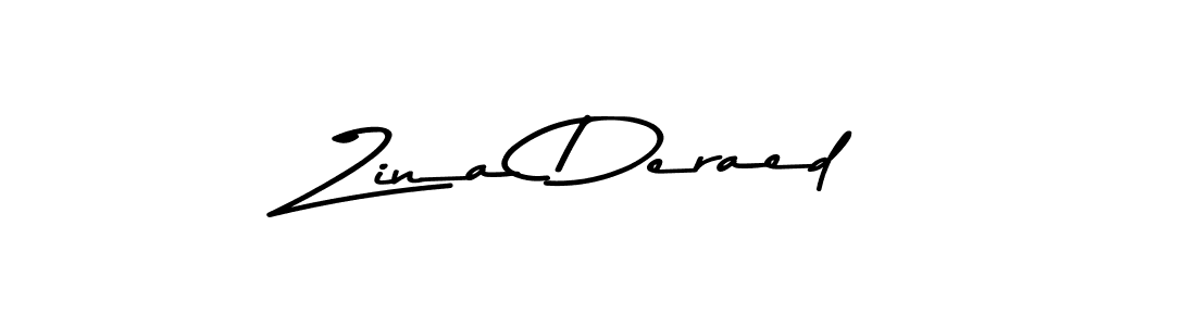 Create a beautiful signature design for name Zina Deraed. With this signature (Asem Kandis PERSONAL USE) fonts, you can make a handwritten signature for free. Zina Deraed signature style 9 images and pictures png