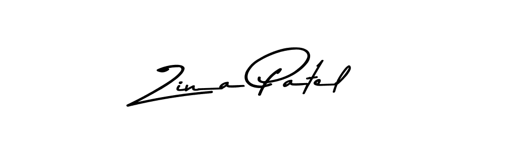 Design your own signature with our free online signature maker. With this signature software, you can create a handwritten (Asem Kandis PERSONAL USE) signature for name Zina Patel. Zina Patel signature style 9 images and pictures png