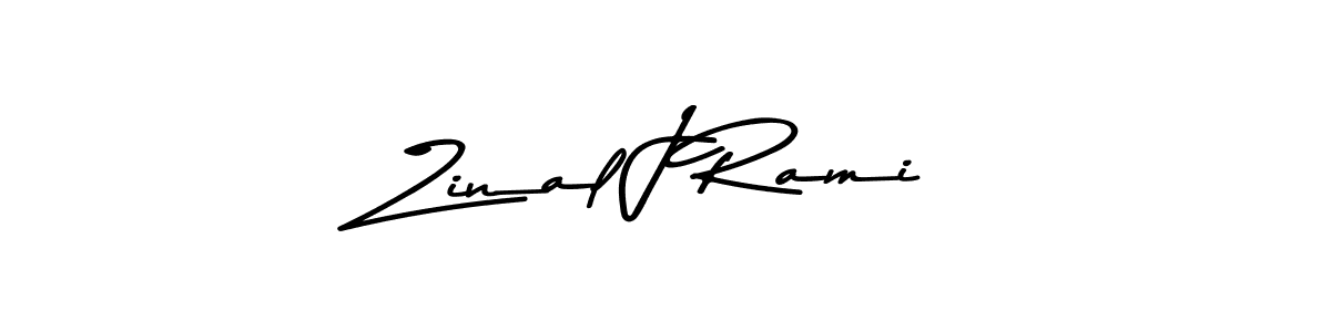 How to make Zinal J Rami signature? Asem Kandis PERSONAL USE is a professional autograph style. Create handwritten signature for Zinal J Rami name. Zinal J Rami signature style 9 images and pictures png