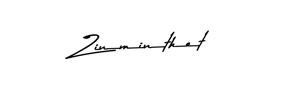 How to make Zinminthet signature? Asem Kandis PERSONAL USE is a professional autograph style. Create handwritten signature for Zinminthet name. Zinminthet signature style 9 images and pictures png