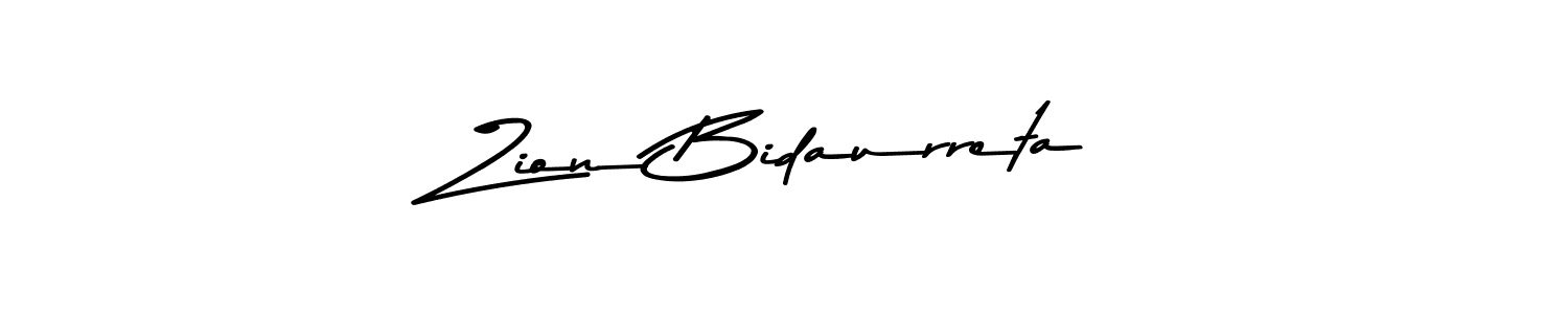 How to make Zion Bidaurreta name signature. Use Asem Kandis PERSONAL USE style for creating short signs online. This is the latest handwritten sign. Zion Bidaurreta signature style 9 images and pictures png