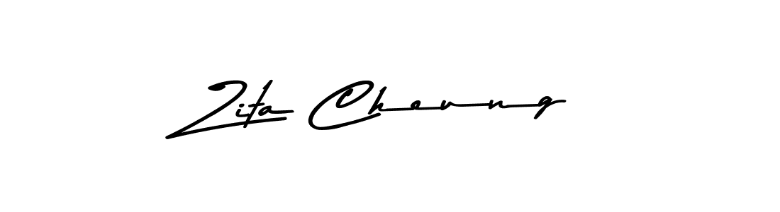 How to make Zita Cheung name signature. Use Asem Kandis PERSONAL USE style for creating short signs online. This is the latest handwritten sign. Zita Cheung signature style 9 images and pictures png