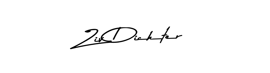 Create a beautiful signature design for name Ziv Dichter. With this signature (Asem Kandis PERSONAL USE) fonts, you can make a handwritten signature for free. Ziv Dichter signature style 9 images and pictures png