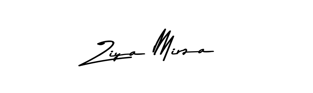 How to make Ziya Mirza name signature. Use Asem Kandis PERSONAL USE style for creating short signs online. This is the latest handwritten sign. Ziya Mirza signature style 9 images and pictures png