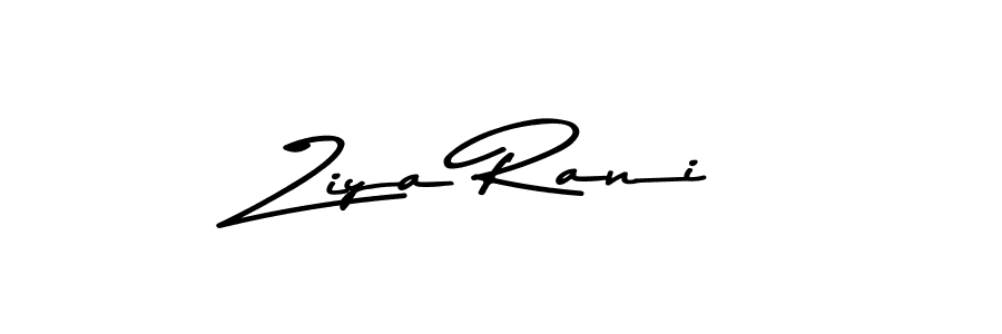 How to make Ziya Rani name signature. Use Asem Kandis PERSONAL USE style for creating short signs online. This is the latest handwritten sign. Ziya Rani signature style 9 images and pictures png