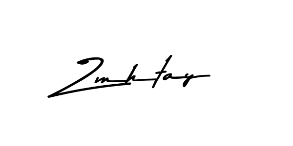 How to make Zmhtay name signature. Use Asem Kandis PERSONAL USE style for creating short signs online. This is the latest handwritten sign. Zmhtay signature style 9 images and pictures png