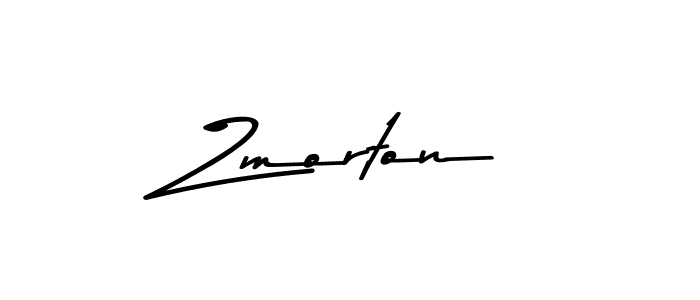 Create a beautiful signature design for name Zmorton. With this signature (Asem Kandis PERSONAL USE) fonts, you can make a handwritten signature for free. Zmorton signature style 9 images and pictures png