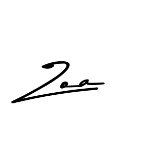 Create a beautiful signature design for name Zoa. With this signature (Asem Kandis PERSONAL USE) fonts, you can make a handwritten signature for free. Zoa signature style 9 images and pictures png