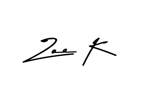How to Draw Zoe K signature style? Asem Kandis PERSONAL USE is a latest design signature styles for name Zoe K. Zoe K signature style 9 images and pictures png