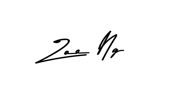 Create a beautiful signature design for name Zoe Ng. With this signature (Asem Kandis PERSONAL USE) fonts, you can make a handwritten signature for free. Zoe Ng signature style 9 images and pictures png