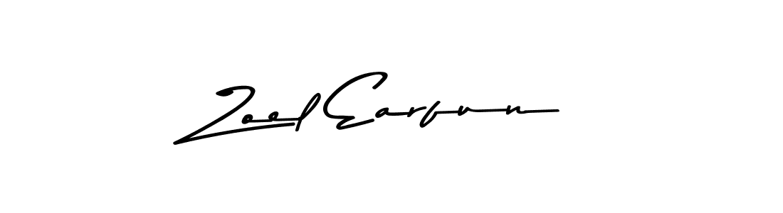 How to make Zoel Earfun signature? Asem Kandis PERSONAL USE is a professional autograph style. Create handwritten signature for Zoel Earfun name. Zoel Earfun signature style 9 images and pictures png