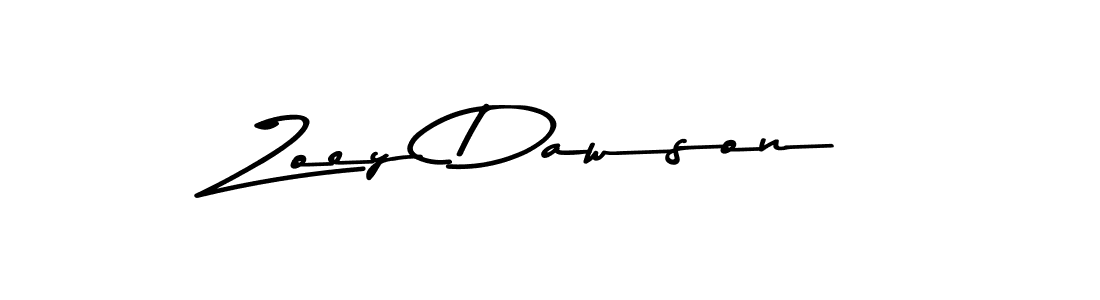 Make a beautiful signature design for name Zoey Dawson. With this signature (Asem Kandis PERSONAL USE) style, you can create a handwritten signature for free. Zoey Dawson signature style 9 images and pictures png