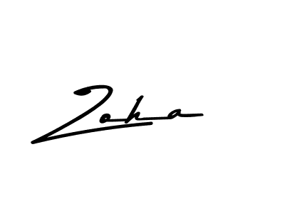 How to make Zoha signature? Asem Kandis PERSONAL USE is a professional autograph style. Create handwritten signature for Zoha name. Zoha signature style 9 images and pictures png