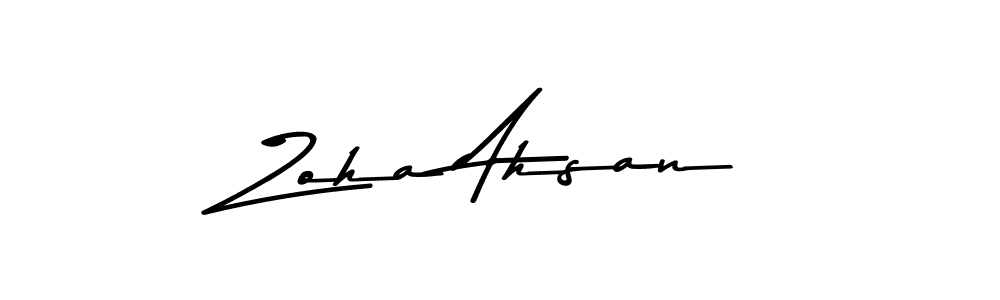 Here are the top 10 professional signature styles for the name Zoha Ahsan. These are the best autograph styles you can use for your name. Zoha Ahsan signature style 9 images and pictures png