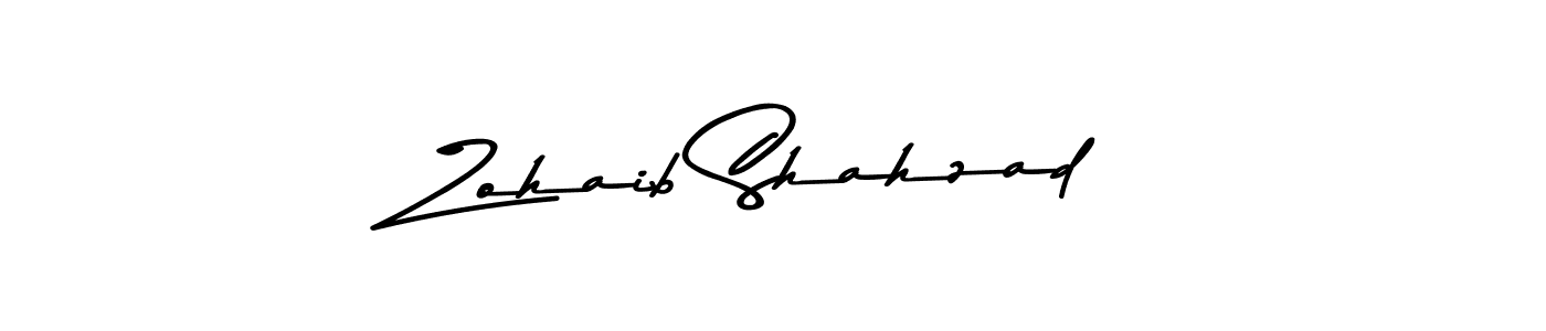 How to make Zohaib Shahzad name signature. Use Asem Kandis PERSONAL USE style for creating short signs online. This is the latest handwritten sign. Zohaib Shahzad signature style 9 images and pictures png