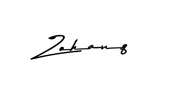 Make a beautiful signature design for name Zohanq. With this signature (Asem Kandis PERSONAL USE) style, you can create a handwritten signature for free. Zohanq signature style 9 images and pictures png