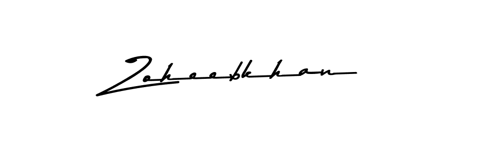 Design your own signature with our free online signature maker. With this signature software, you can create a handwritten (Asem Kandis PERSONAL USE) signature for name Zoheebkhan. Zoheebkhan signature style 9 images and pictures png