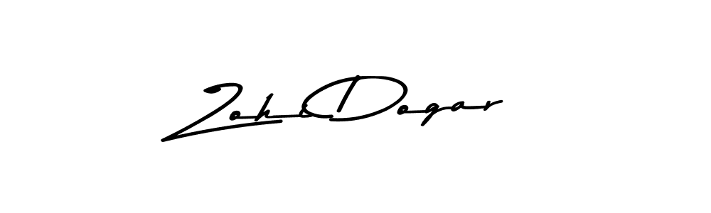 How to make Zohi Dogar name signature. Use Asem Kandis PERSONAL USE style for creating short signs online. This is the latest handwritten sign. Zohi Dogar signature style 9 images and pictures png