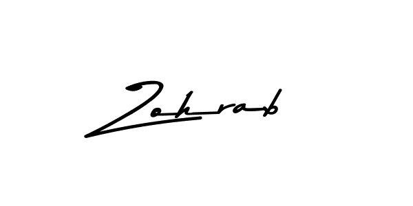 Create a beautiful signature design for name Zohrab. With this signature (Asem Kandis PERSONAL USE) fonts, you can make a handwritten signature for free. Zohrab signature style 9 images and pictures png