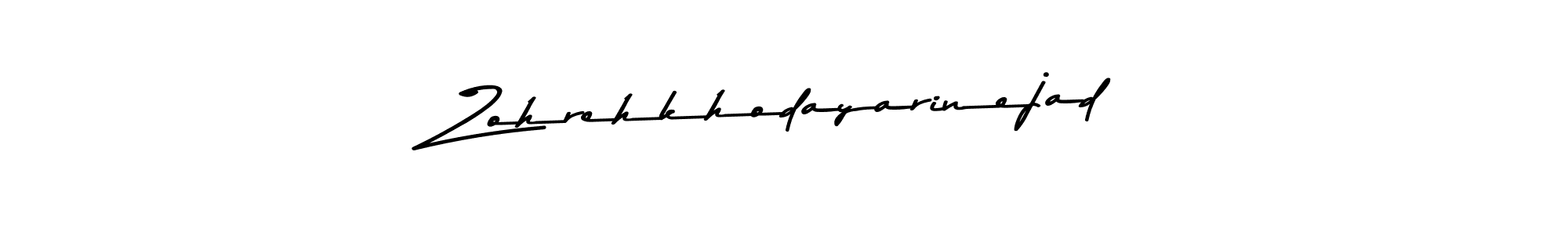 How to make Zohrehkhodayarinejad name signature. Use Asem Kandis PERSONAL USE style for creating short signs online. This is the latest handwritten sign. Zohrehkhodayarinejad signature style 9 images and pictures png