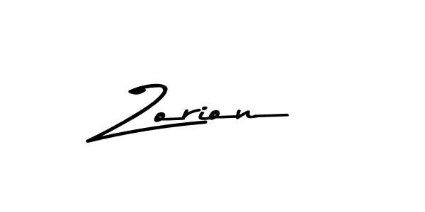 How to make Zorion name signature. Use Asem Kandis PERSONAL USE style for creating short signs online. This is the latest handwritten sign. Zorion signature style 9 images and pictures png