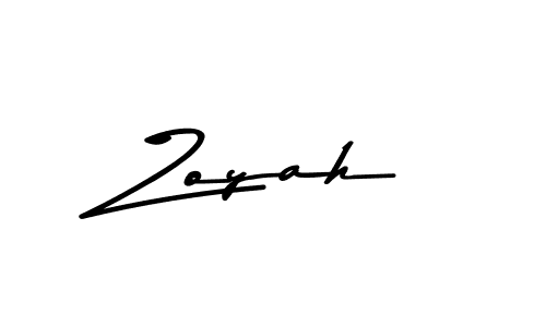 Use a signature maker to create a handwritten signature online. With this signature software, you can design (Asem Kandis PERSONAL USE) your own signature for name Zoyah. Zoyah signature style 9 images and pictures png