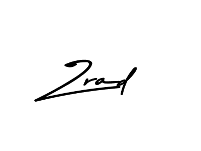 Design your own signature with our free online signature maker. With this signature software, you can create a handwritten (Asem Kandis PERSONAL USE) signature for name Zrad. Zrad signature style 9 images and pictures png