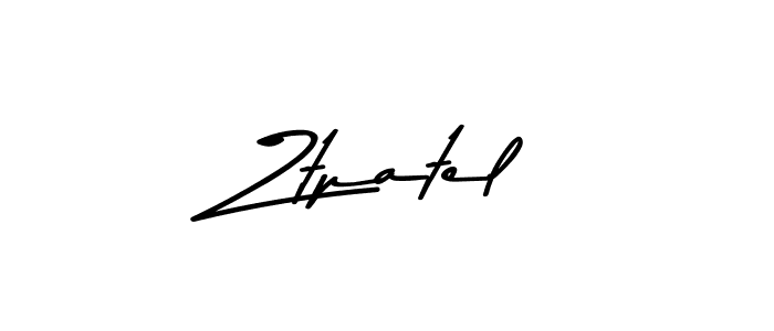 Ztpatel stylish signature style. Best Handwritten Sign (Asem Kandis PERSONAL USE) for my name. Handwritten Signature Collection Ideas for my name Ztpatel. Ztpatel signature style 9 images and pictures png