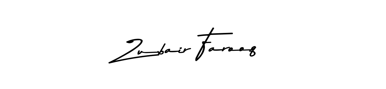 Make a beautiful signature design for name Zubair Farooq. With this signature (Asem Kandis PERSONAL USE) style, you can create a handwritten signature for free. Zubair Farooq signature style 9 images and pictures png